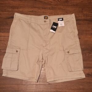 Lee Men's Beige Cargo Shorts